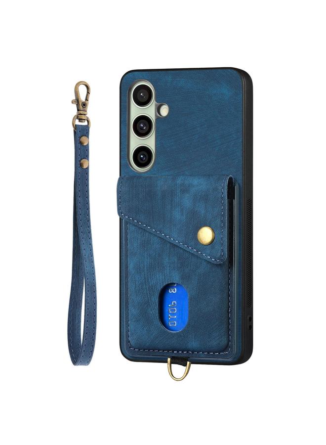 اس-توب جراب هاتف Samsung Galaxy A56 5G محفظة بطاقات ريترو قابلة للطي من الجلد مع حزام - Image 2