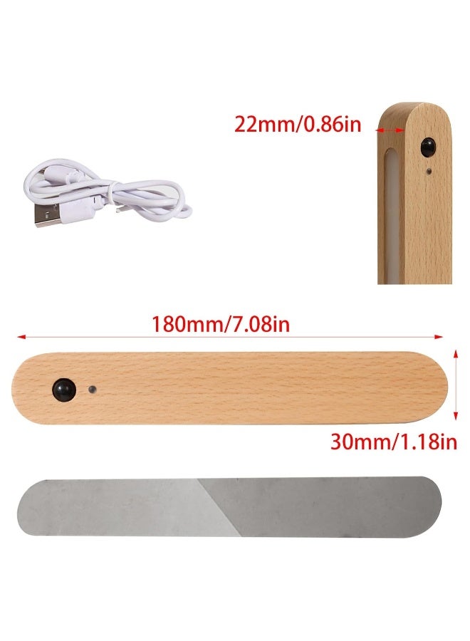 ضوء ليلي يعمل بحساس الحركة LED - ضوء حائط يعمل بالبطارية قابل لإعادة الشحن عبر USB - ضوء مغناطيسي لغرفة الأطفال، الحمام، الخزانة، الممر - Image 5