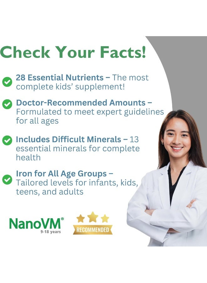 NanoVM Allergen-Free Kids Multivitamin Powder for Ages 9-18 - Image 3