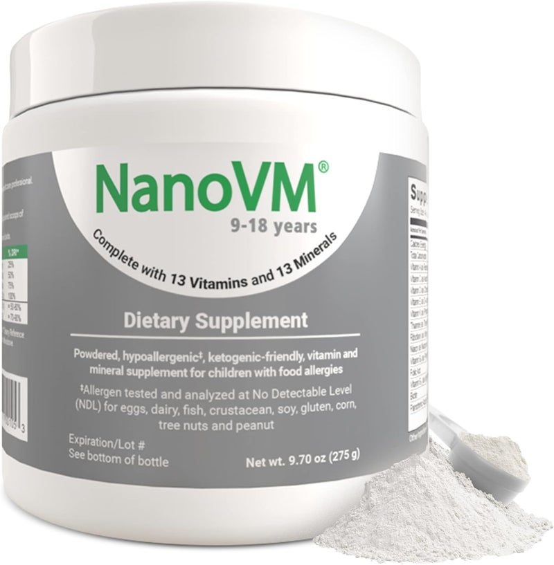 NanoVM Allergen-Free Kids Multivitamin Powder for Ages 9-18 - Image 1