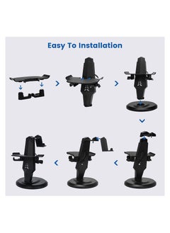 KASTWAVE VR Stand, VR Headset Charging Dock Display Stand, Touch Controllers Accessories for Oculus Quest, Quest 2,Rift, Rift S, Valve Index, Black  - Image 5