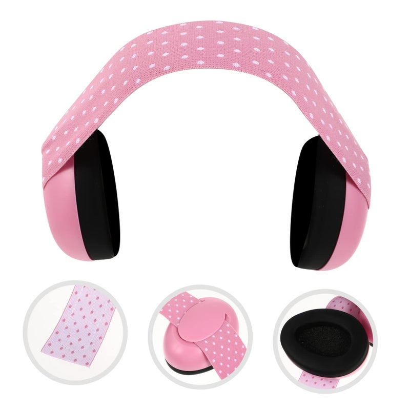 Noise Reduction Earmuffs For Babies Toddlers Boys Girls Pink Lightweight Ear Protection For Travel Sleep - Image 4