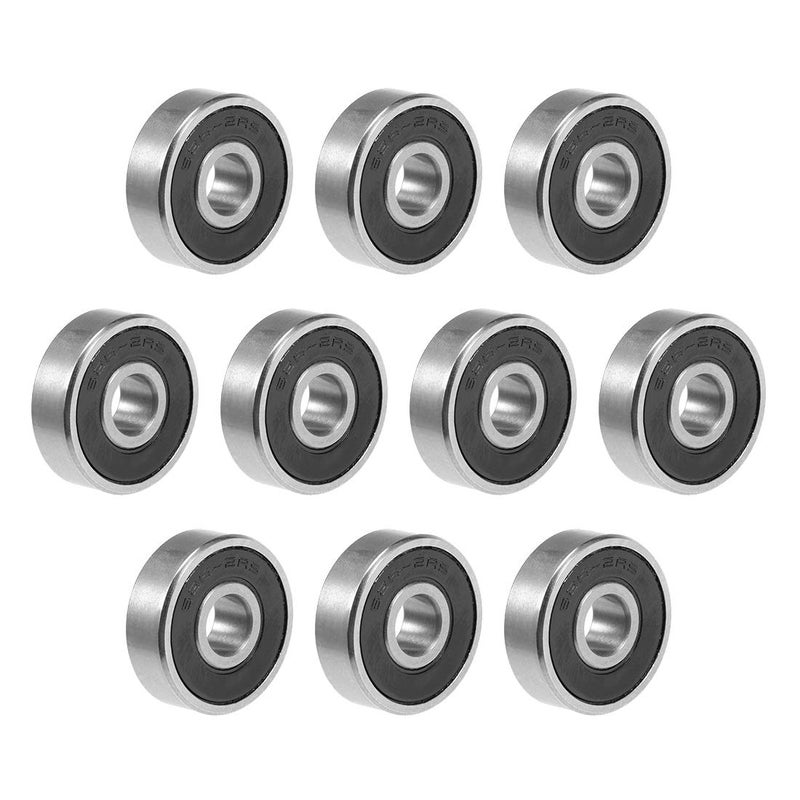 uxcell 626-2RS Deep Groove Ball Bearing 6x19x6mm Double Sealed Chrome Steel Bearings 10-Pack - Image 1
