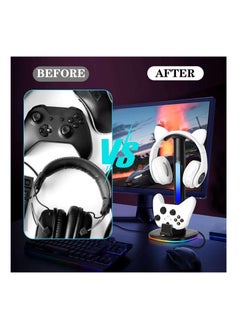 اكسيسن لقاعدة شحن وحدة تحكم إكس بوكس سيريز، مع حامل سماعة رأس RGB، لحامل شاحن وحدة تحكم إكس بوكس سيريز مع منفذي شحن USB، حامل سماعة رأس لقاعدة شحن وحدة تحكم إكس بوكس، أسود  - Image 5