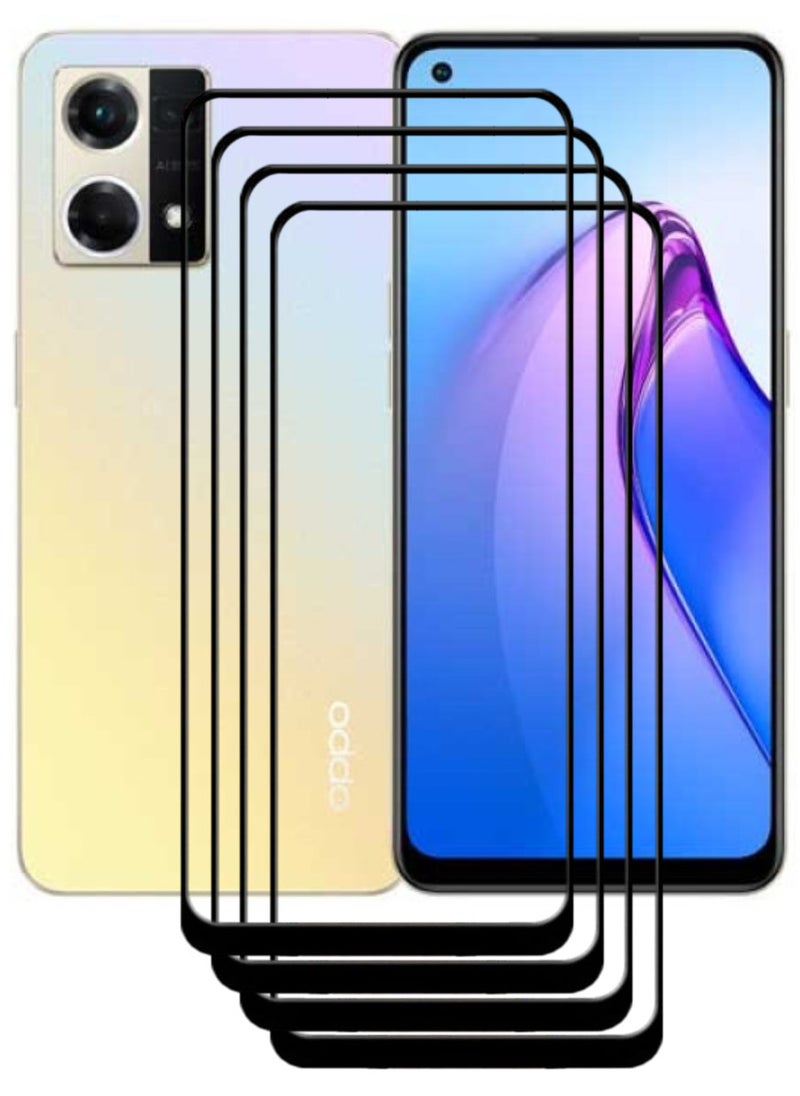 ACLIX 4 Pieces Antistatic ESD Dustproof Premium Quality High Definition Tempered Glass Screen Protector Designed For Oppo Reno8 4G - Image 1