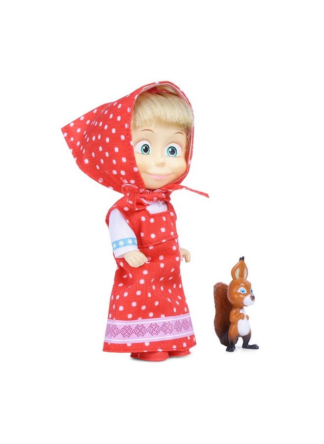 Masha and the Bear 12 Cm Toy Doll | Famous Cartoon | Ideal Gift Set for Girls Kids (Masha with Animal - RED) - pzsku/ZC024AD5D589AA1F97A75Z/45/_/1741330065/3703a3df-9196-4b8e-8eb7-afaa994923d0