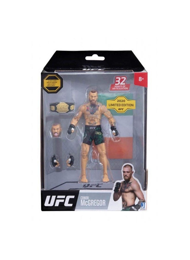 Ufc - Ultimate Series Limited Edition Conor Mcgregor, 6 Inch Collector Action Figure - Includes Alternate Head And Gloved Hands, Fight Shorts, Belt And Irish Flag Accessory - Image 1