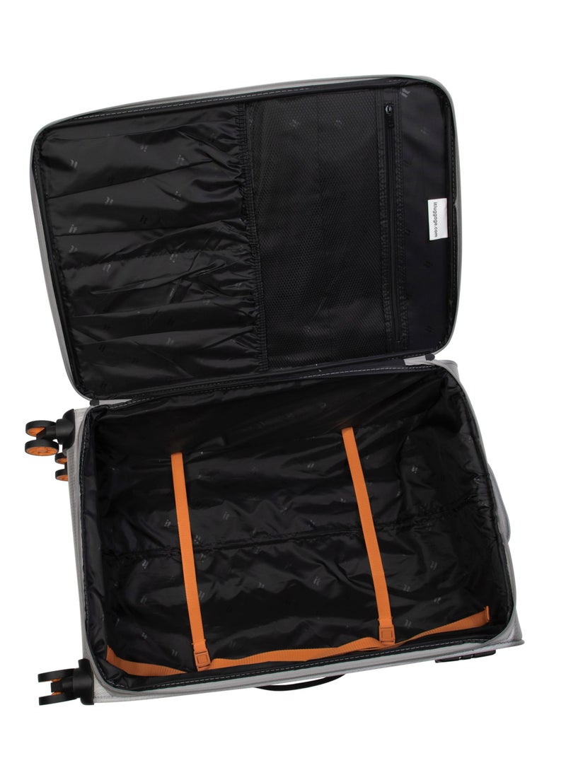 it luggage Eco-Icon, Unisex ECO Polyester Material Soft Case Luggage, 8x360 degree Spinner Wheels, Expandable Trolley Bag, Telescopic Handle, TSA lock, 12-2894E08, Medium suitcase, Color Ash