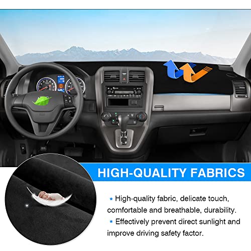 Autorder Dashboard Cover Mat for Honda Civic 1996-2000 Accessories Dash Cover Upgrade Velvet Dash Mat Sunshade Glare UV Rays Protector - Image 4