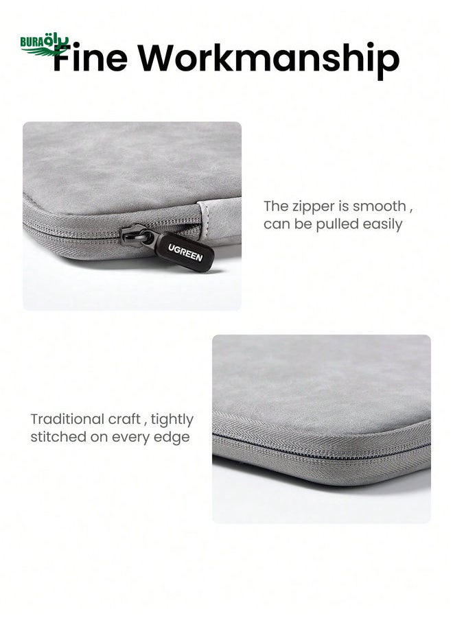 BURAQ UGREEN Laptop Tablet Bag Leather 13.3 14.9 Inch Bag Case Cover For  Pro  Air IPad/IPad Pro Case Laptop Funda IPad Pro Air Sleeve Case  - Image 4