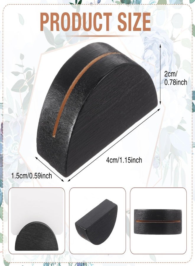 Colingmill 24 Pcs Wooden Table Number Stands Weeding Table Name Holder Place Card Holders, 1.57 x 0.79 x 0.79 inches Office Tag Photo Menu Clips Wedding Banquet Birthday Party Restaurant - Image 2