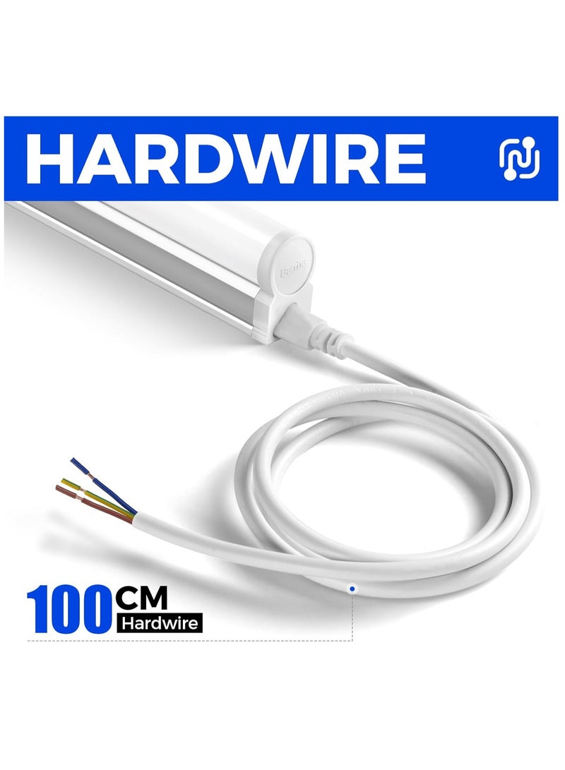 CANYON LED T5 Integrated Single Fixture, 4FT, 2200lm, 6500K (Super Bright White), 20W, Utility Shop Light, Ceiling and Under Cabinet Light, Hardwired (Pack of 6) - Image 4