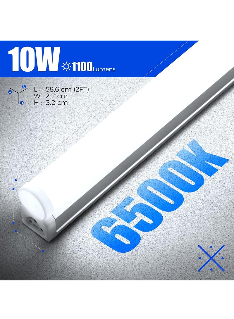 CANYON LED T5 Integrated Single Fixture, 4FT, 2200lm, 6500K (Super Bright White), 20W, Utility Shop Light, Ceiling and Under Cabinet Light, Hardwired (Pack of 6) - Image 5