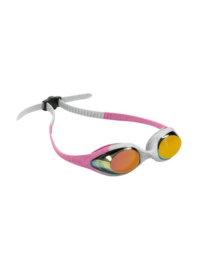 arena Unisex Spider Junior Youth Swim Goggles For Boys And Girls Pink Gray Pink Mirror Lens - Image 3