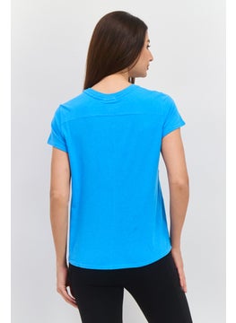 Brooks Women Sportswear Fit Short Sleeve Training T-Shirts, Blue  - Image 3