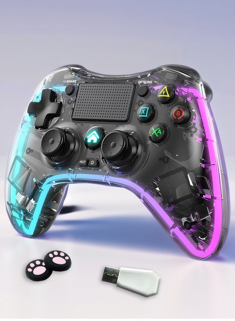 PC Controller - Enhanced Wireless Bluetooth Controller with Hall Joysticks/Hall Triggers/RGB Lighting - No Stick Drift, No Dead Zone - Work for Windows PC, Android, Steam and Switch