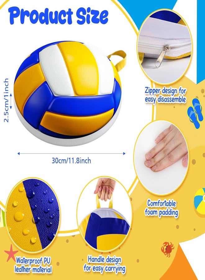 Drydiet 8 Pcs Sports Kids Floor Cushions for Classroom Flexible Round Seating Pillow Soft Waterproof with Handle Basketball Football Soccer Baseball Pattern for Sports Theme Birthday Party Decorations - Image 3