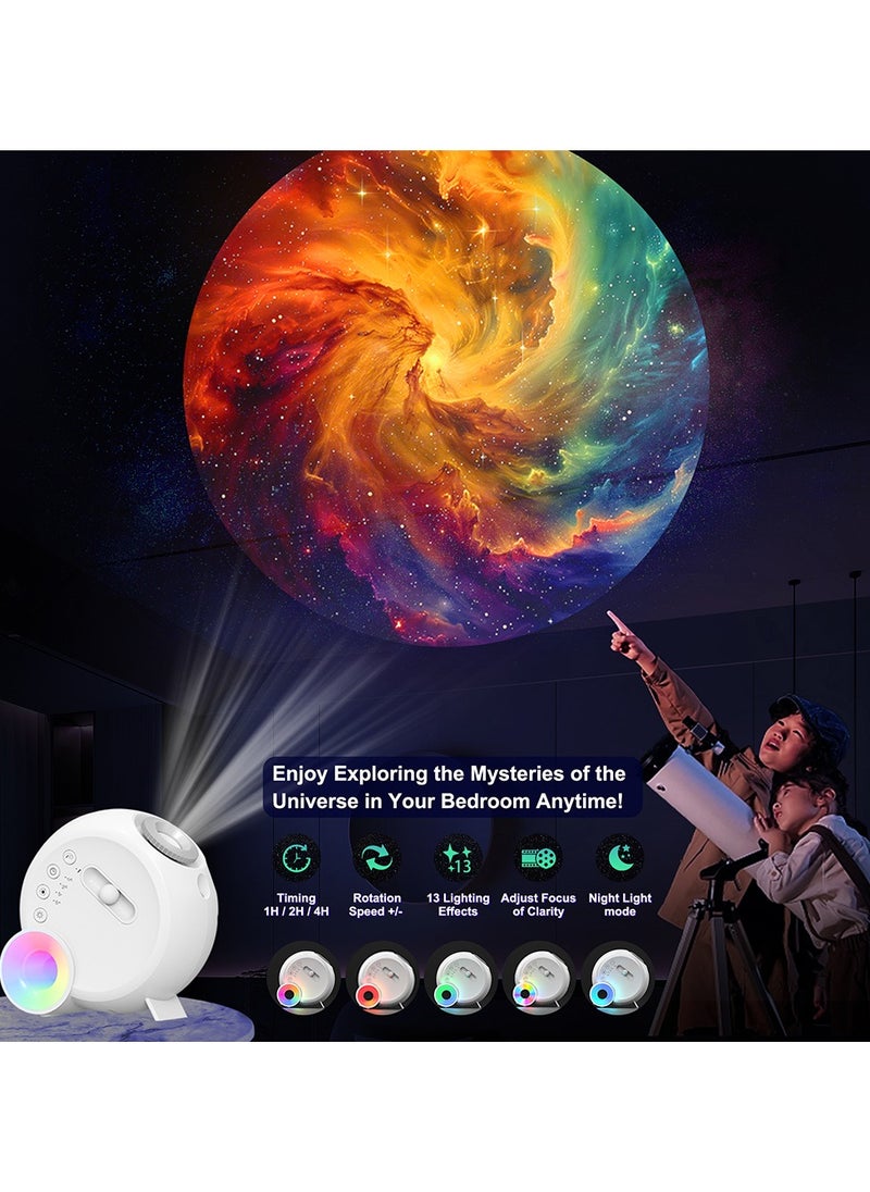 Galaxy Projector Hd Image Large Projection Area Bedroom Night Light Led Light Planetarium Projector