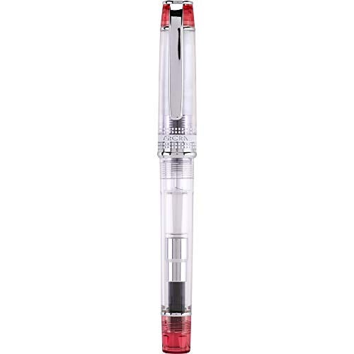 PILOT Prera Fountain Pen, Clear Barrel with Red/Silver Accents, Fine Nib (60813) - Image 3