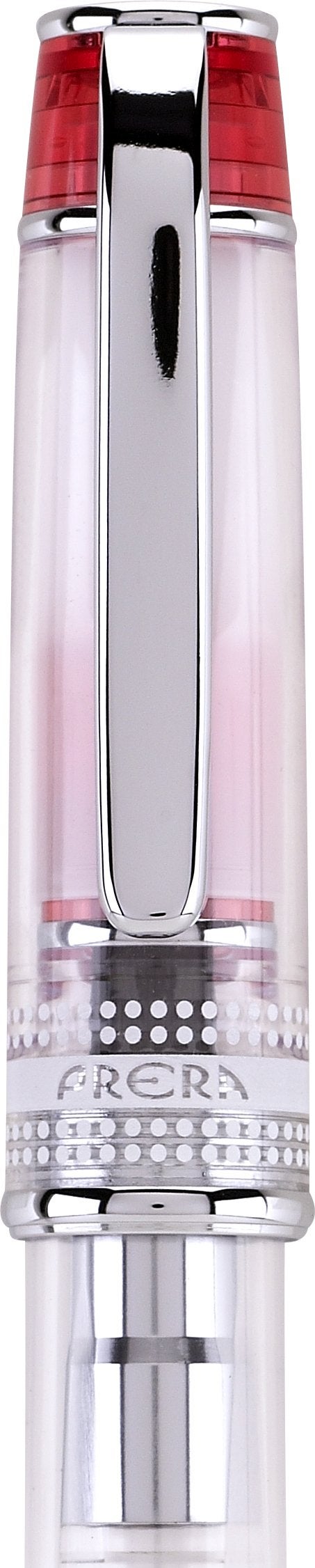 PILOT Prera Fountain Pen, Clear Barrel with Red/Silver Accents, Fine Nib (60813) - Image 5