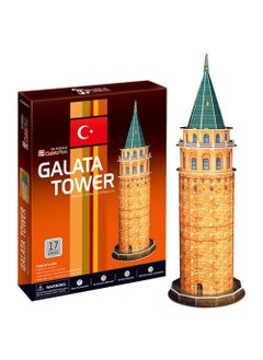 CubicFun 3D Puzzle 17 Pieces Galata Tower 14x14x42,5 C098h  - Image 1