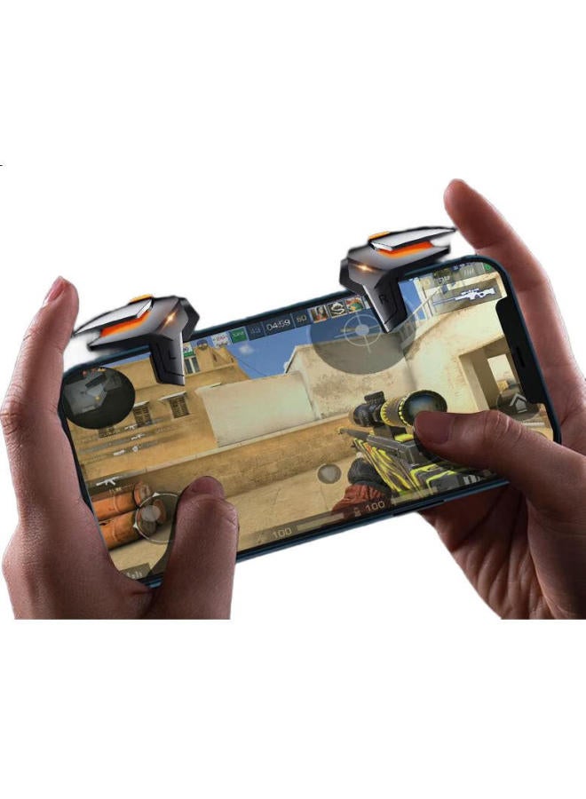 Kovol Professional Recommendation | Pubg Mobile Gaming Controller With Mechanical Buttons, Shoulder Buttons, Auto Four-Finger Pressure, Gun Assist Device For Mobile Games, Compatible With Triangle Peace Elite And Android/Ios - Image 2