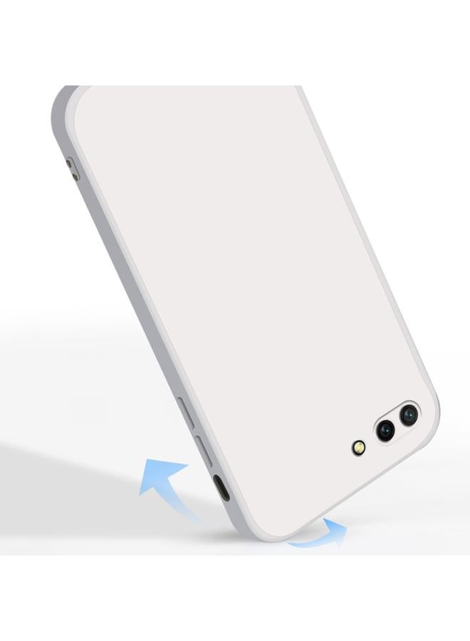 اس-توب جراب لهاتف Honor 10 بلون سادة من السيليكون السائل المقلد بحافة مستقيمة وغطاء حماية كامل مقاوم للسقوط - Image 5
