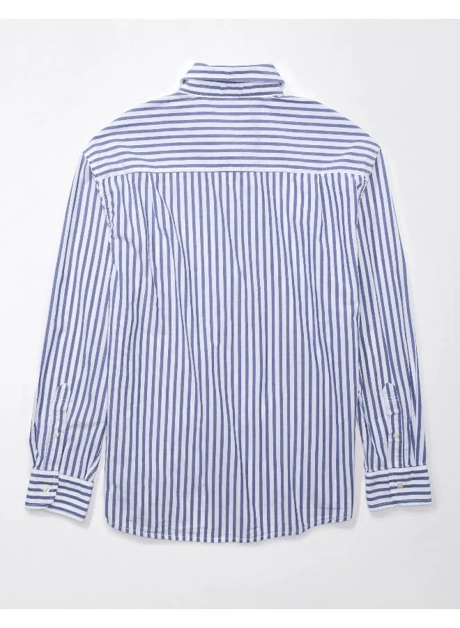 American Eagle AE Everyday Poplin Striped Button-Up Shirt