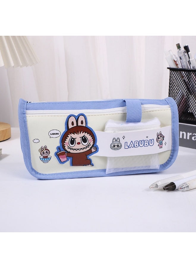 لابوبو حافظة أقلام LABUBU كبيرة السعة، حقيبة أقلام بسحاب، أدوات مكتبية كاواي - Image 1