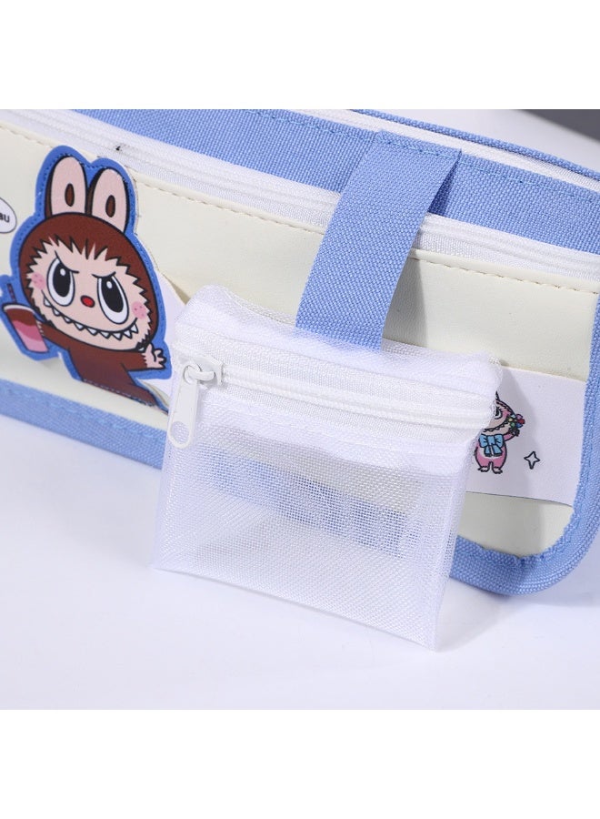 لابوبو حافظة أقلام LABUBU كبيرة السعة، حقيبة أقلام بسحاب، أدوات مكتبية كاواي - Image 2