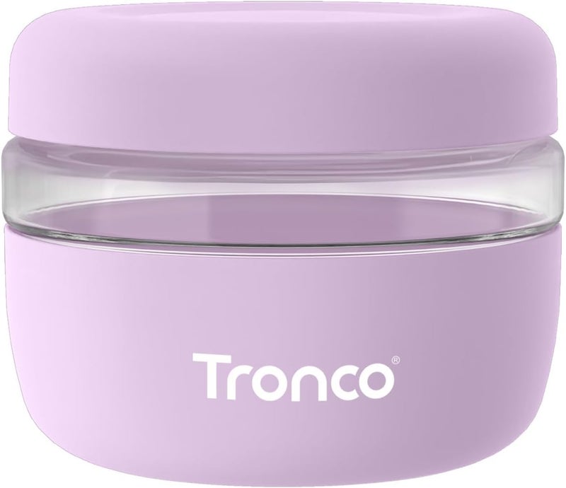 tronco 16 oz Glass Food Storage Containers with Lids, Airtight, Leak & Spill Proof Glass Lunch Bowls for Meal Prep, Salad, Yogurt, Soup & Stew, Microwave & Dishwasher Safe, BPA-Free, Set of 1 - Image 1