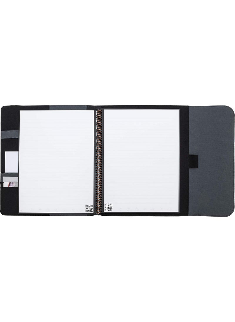 Rocketbook Rocketbook Capsule 20 Folio Cover for Core Panda and Fusion  100 Recyclable Cover with Pen Holder Magnetic Clasp  Inner Storage  Black Letter Size  85 x 11  - Image 4