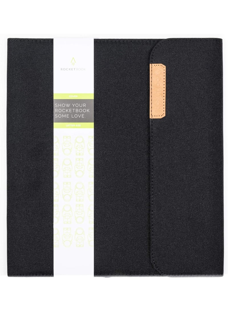 Rocketbook Rocketbook Capsule 20 Folio Cover for Core Panda and Fusion  100 Recyclable Cover with Pen Holder Magnetic Clasp  Inner Storage  Black Letter Size  85 x 11  - Image 2