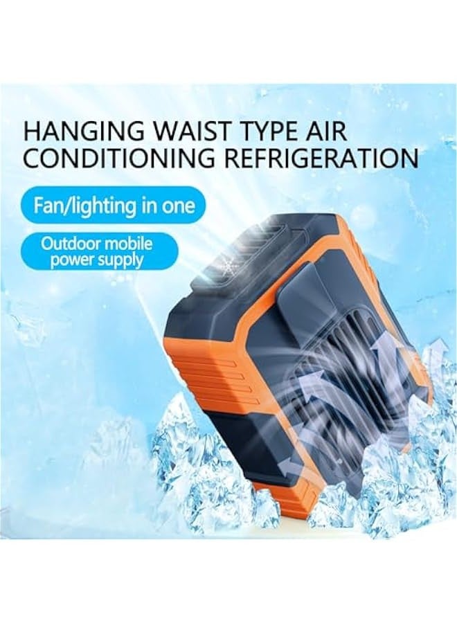 Portable Waist Fan with 4000 mAh Battery, Waist Fan Clip On Fan, Rechargeable Shirt Fan Portable Fans Blowing Cold Air, Belt Fan Clip On Waist Portable Cooler Fan,Strong Wind Fan Portable for Outdoo - Image 5