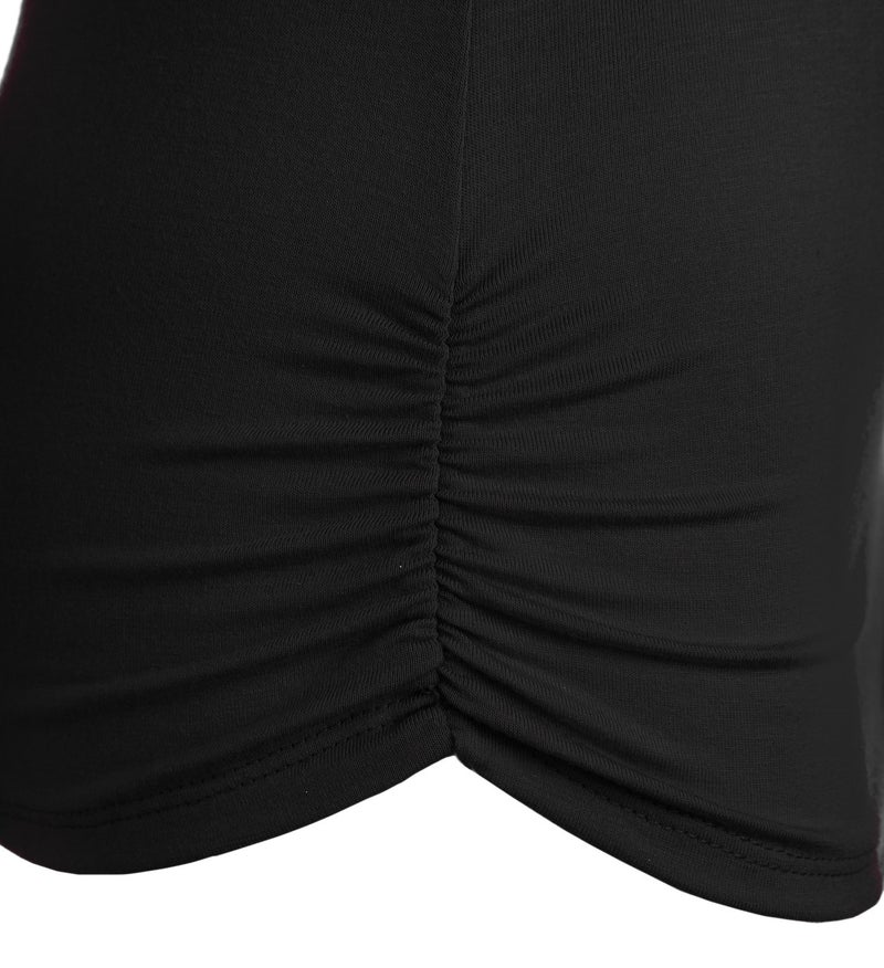 Simlu Black Spandex Long Sleeve Keyhole Shirt for Women - Size X-Large - Image 3