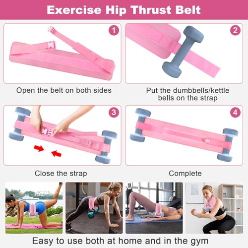 Dilobio Pilates Essentials Kit for Women, Home Workout Equipment with 12'' Magic Circle, Mini Ball, 5 Resistance Bands, Hip Thrust Belt & Accessories, Pilates Ring Set for Toning, Strength & Flexibility - Image 5