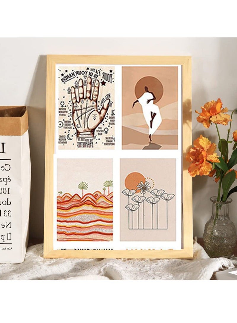 Y&D Wall Collage Kit Aesthetic Picures, 70 pcs Picture for Collage, Warm Color Room Decor Girls, beige boho suitable boys and girls room - Image 5