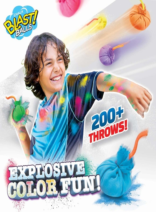 Lanard Chalkie: Chalk Blast Balls - 6 Pack - Colorful Assorted Balls, Explosive Color Fun, 200+ Throws Per Chalk Bomb, Family Outdoor Activities, Holi festivals, and more Ages 6+ - Image 3