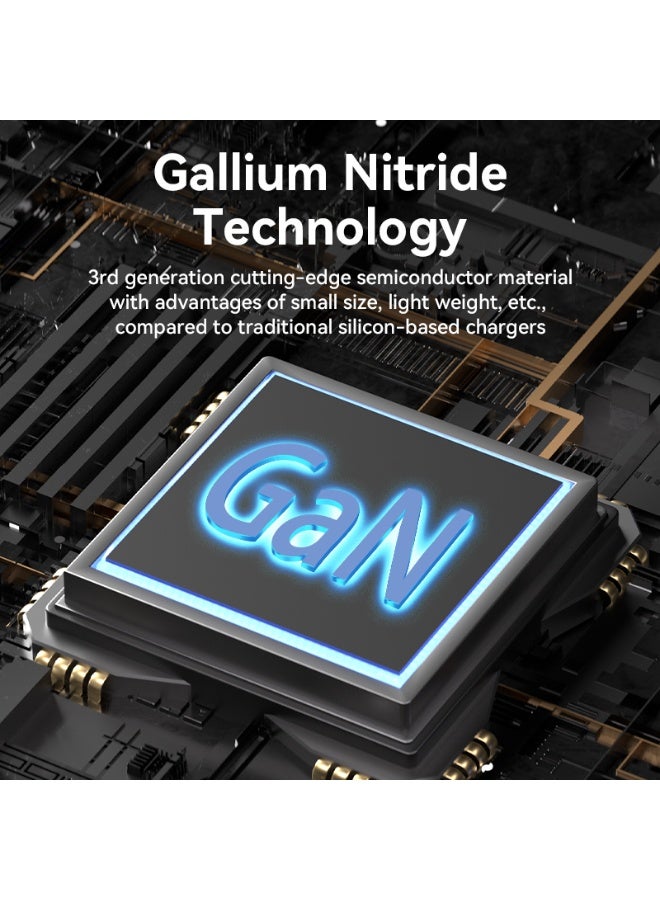 VENTION 3-port USB(C+C+A) GaN Charger(65W/30W/30W) UK-Plug Black Model # FEDB0-UK - Image 3