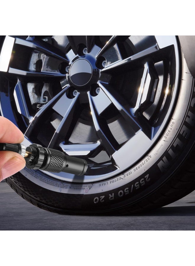 طقم صمام تفريغ هواء الإطارات القابل للتعديل والتوقف التلقائي (10-30 رطل لكل بوصة مربعة) - عبوة من 4 قطع من أداة تفريغ هواء الإطارات الأوتوماتيكية، ملحقات سيارات الدفع الرباعي على الطرق الوعرة لسيارات الجيب وسيارات الدفع الرباعي والشاحنات (أسود) - Image 4