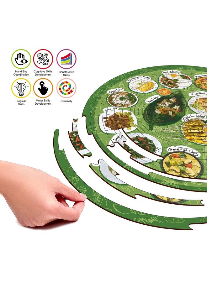 Webby Noozles Thai Food Wooden Puzzle, 70 Pcs for Boys and Girls - Image 3