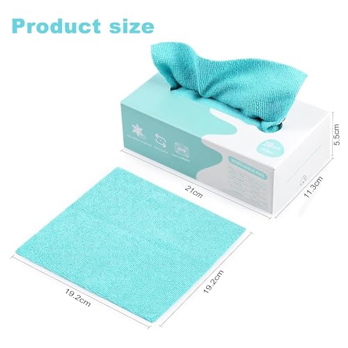 HOMEZE Reusable Magic Cleaning Cloth, Washable Multi-Use Cleaning Wipes for Kitchen, Household,Car & Office,Microfiber Kitchen Paper Towel,Fast-Drying Wipes for Streak-Free Shine Pack of 20 (Set of 1) - Image 2