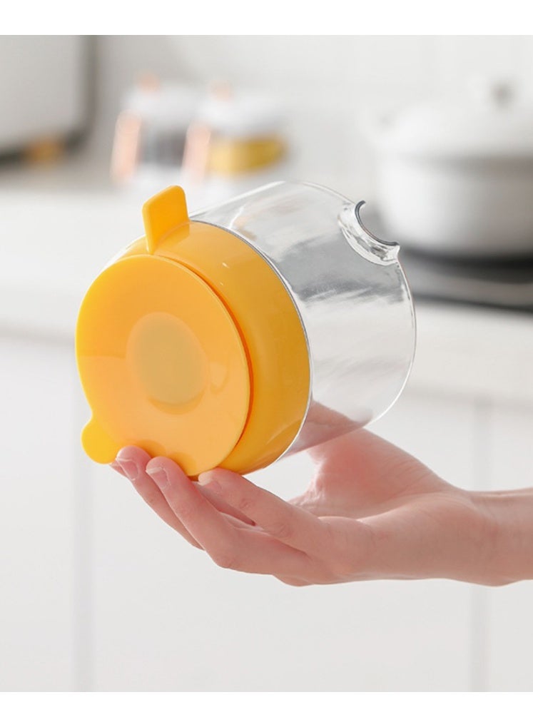 هومستر عصارة الحمضيات اليدوية، مطبعة فواكه الليمون البرتقالية، عصارة متعددة الوظائف، مطبخ صغير مع غطاء الأتربة، كأس شفط القاعدة الدوارة، تنظيف سهل قابل للفصل، للحصول على مجموعة متنوعة من فواكه الحمضيات، الأصفر، 20.5*11 سم - Image 3