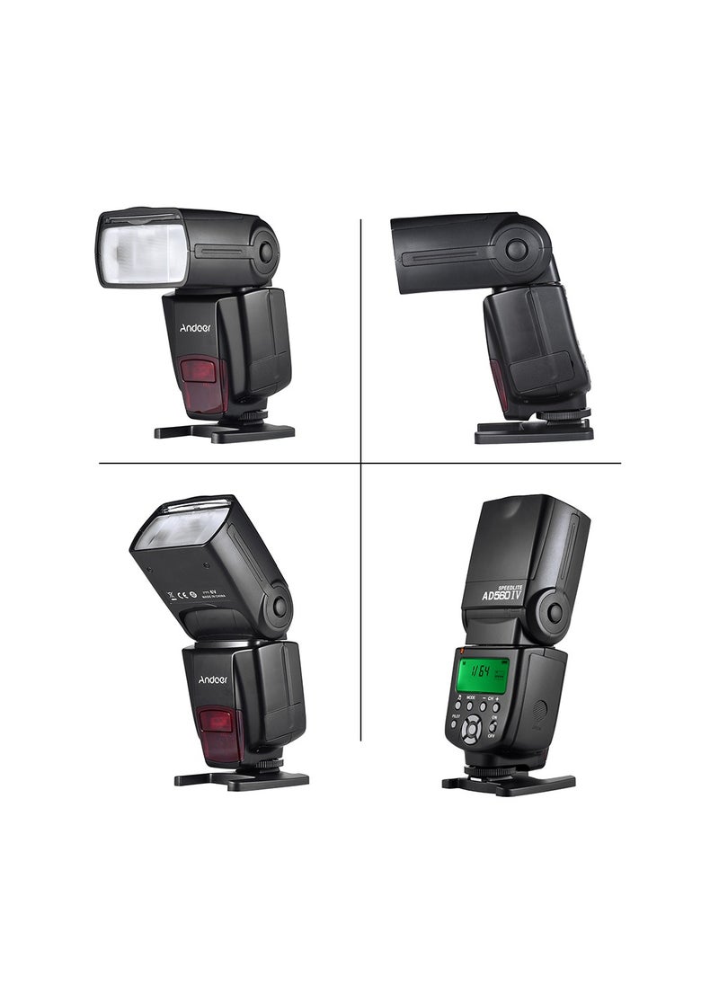 ANDOER - Andoer AD560 IV 2.4G Wireless Universal On-camera Slave Speedlite Flash Light GN50 LCD Display for DSLR Cameras - Image 1