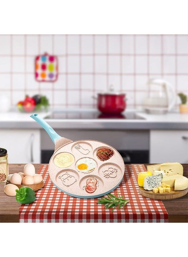 DUNISO Nonstick Pancake Pan，7-Cup Animal Molds Pancake Griddle, Mini Pancake Maker, PFOA-Free, Easy to Clean & Heats Evenly，for Kids' Breakfast and Gifts, Fried Egg & Cake Grill Pan - Image 3
