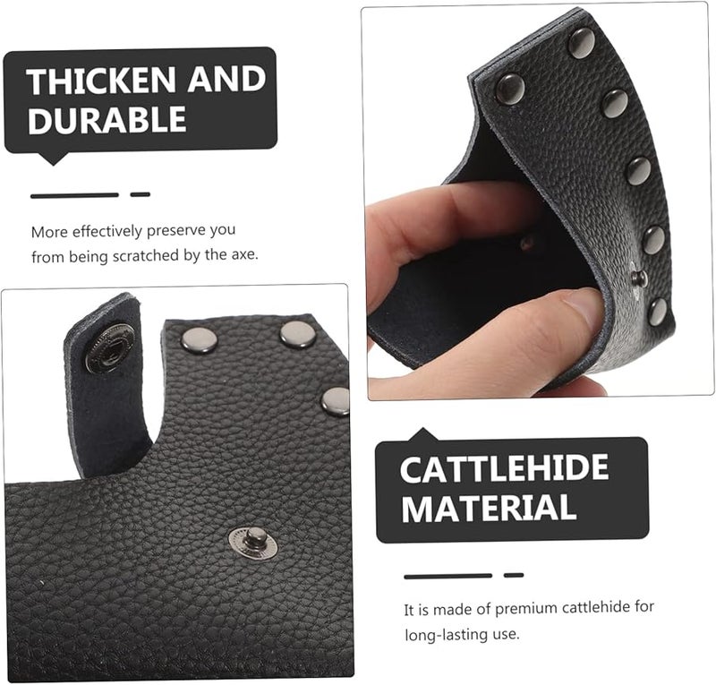 غطاء الفأس الجلدي لحماية الأدوات للتخييم الخارجي والمشي لمسافات طويلة والتقطيع - Image 3