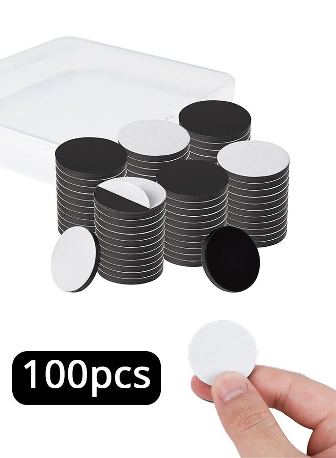جيفت ١٠٠ قطعة من المغناطيسات الدائرية، مع لاصق خلفي مرن، مثالية للأعمال اليدوية، نقاط مغناطيسية صغيرة لاصقة لتعليق الأشياء الخفيفة، مناسبة للمدرسة والمكتب والمنزل. - Image 1