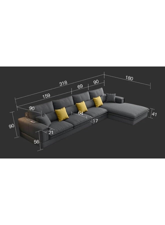 Generic Luxurious Fabric Sofa Set Inspired By Nordic Design Perfect For Your Living Room (Left, Beige)  - Image 2
