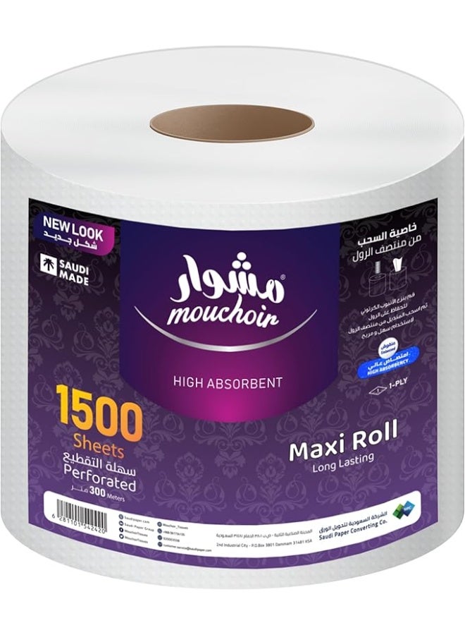 Mouchoir Maxi Roll High Absorbent 1500 Sheets - Perforated