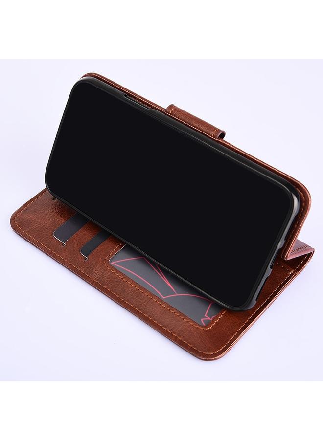 اس-توب جراب لهاتف OnePlus Nord 2 5G جراب جلدي أفقي قابل للطي بملمس كريستالي مع حامل وفتحات للبطاقات ومحفظة - Image 5